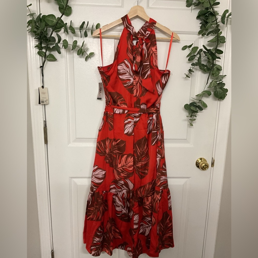 sofia by sofia vergara Red Tropical Halter Maxi Dress - Picture 3 of 12
